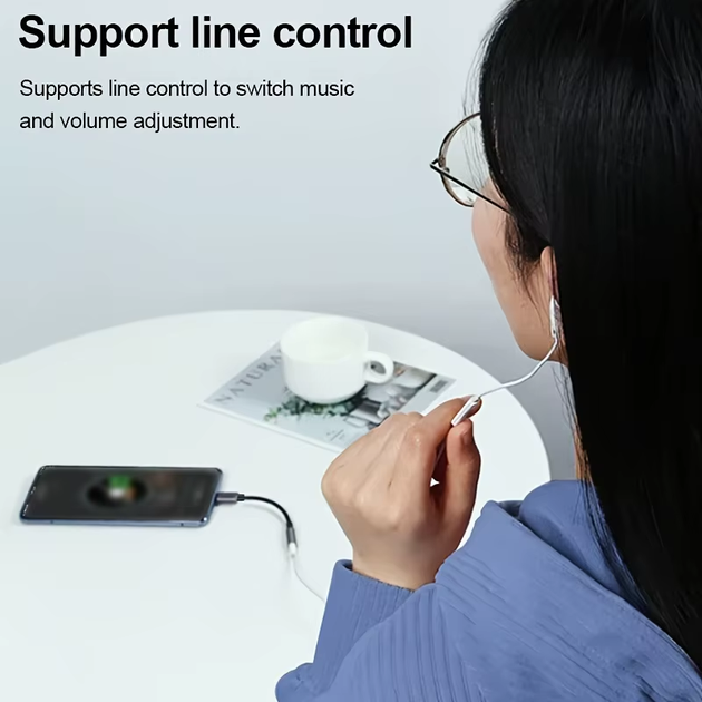 Аудіо-перехідник USB-C на Mini-jack 3.5 мм для смартфонів Black, адаптер AUX 3.5 мм під дротові навушники, аудіокабель для Samsung / Xiaomi / iPhone / Pixel / Huawei / OnePlus - зображення 4