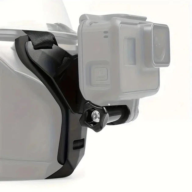 Крепление GoPro на мотошлем (подбородок), чёрное, с винтом - изображение 4