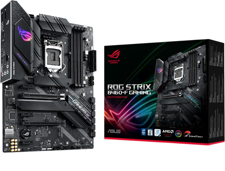 Материнська плата Asus B460-F ROG Strix Gaming LGA 1200 (ROG STRIX B460-F GAMING) Б/В - Фото 1 Материнська плата Asus B460-F ROG Strix Gaming LGA 1200 (ROG STRIX B460-F GAMING) Б/В - зображення 1