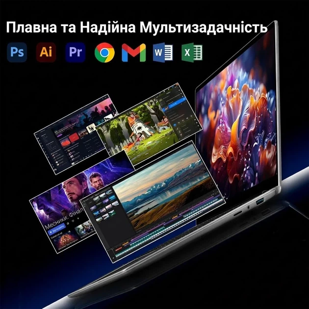 Ноутбук 15.6" SADSYMB (XU-133E) Intel N95 RAM 16GB SSD 512GB Windows 11 (UKR) - изображение 6
