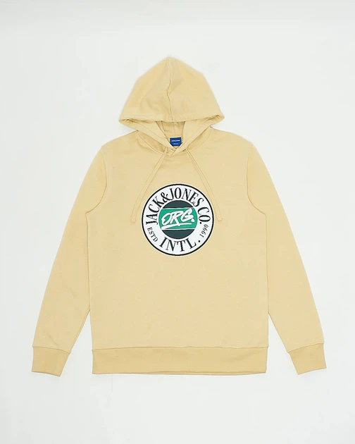Худі на флісі JACK&JONES бежевий з принтом WOPXE050 L - Фото 1 Худі на флісі JACK&JONES бежевий з принтом WOPXE050 L - изображение 1