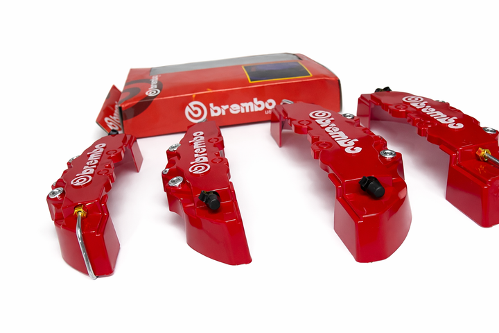 Декоративные накладки на суппорты Brembo красные универсальные под диски 14 15 16 комплект 4 шт - изображение 5