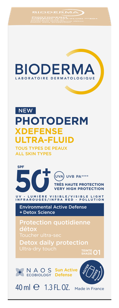 Тональный ультрафлюид Bioderma XDefense SPF50+ тон 01 40мл - изображение 2