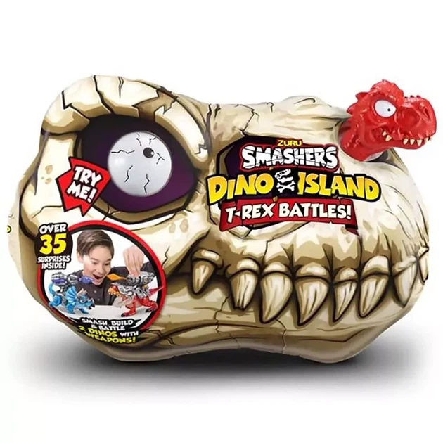 Ігровий набір Smashers Dino Island Діно Череп Червоний (74102A) - зображення 11