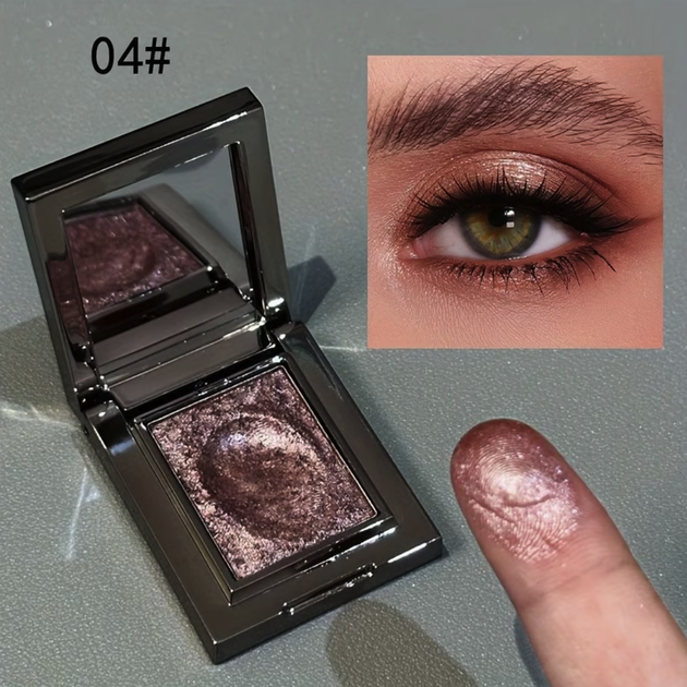 Тіні для повік із блискітками Herorange, відтінок 04 Brown Glow - зображення 2