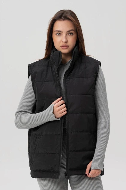 Жіноча Легка Куртка Жилетка Безрукавка Стьобана Without Spice Black розмір XXL/3XL HDSYR_1068 - зображення 2