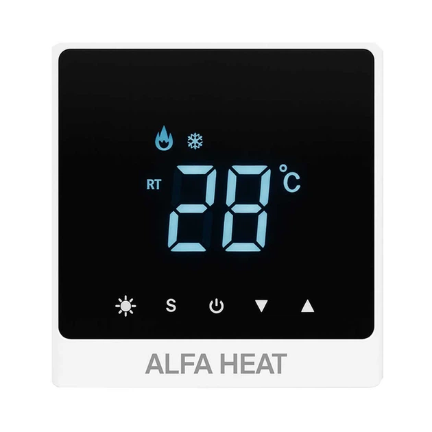 Програмований терморегулятор Alfa Heat Smart Wi-Fi Білий / для теплої підлоги - зображення 2