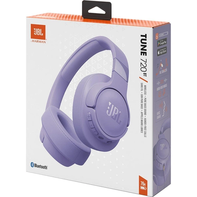 Бездротові навушники JBL Tune 720BT Purple (JBLT720BTPUR) EU - зображення 9