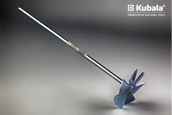 Венчик (миксер) 75x300 мм оцинкованная сталь звездочка, смеситель для красок и затирокических растворов Kubala 1232 - изображение 4