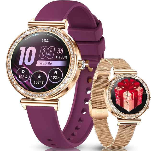 Смарт часы женские 1.27" Smart Watch с звонками и сообщениями для iphone и андроид, фитнес трекер со спорт режимами - Фото 1 Смарт часы женские 1.27" Smart Watch с звонками и сообщениями для iphone и андроид, фитнес трекер со спорт режимами - изображение 1