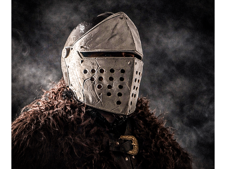 Шлем Рыцаря Medieval Knight Helmet Серый 26 См 3Д Печать - изображение 2