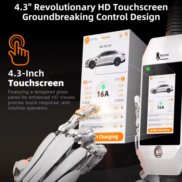 Зарядка для електромобіля Feyree 3 фази, 11 кВт 16 A, Type 2 - Lion EV-Ultra, Wi-Fi - зображення 3