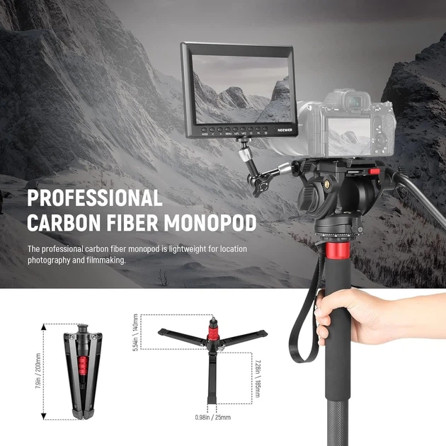 Монопод для камеры NEEWER TP71 1.8м Черный Б/В - изображение 7
