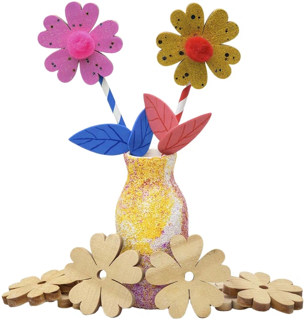 Zestaw kreatywny Budget kwiaty drewniane 20 szt 6040446 (5710903618701) - obraz 2