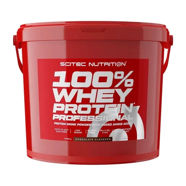 Сывороточный протеин 100% Whey Protein Professional Scitec Nutrition, клубника, 5 кг - изображение 2