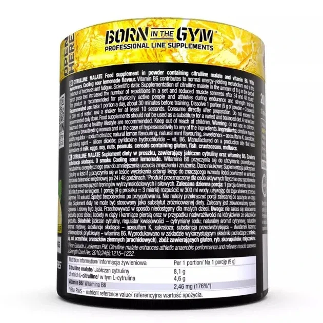 Цитрулин малат Citrulline Malate Olimp Nutrition, охлаждающий кислый лимонад, 200 г - изображение 3