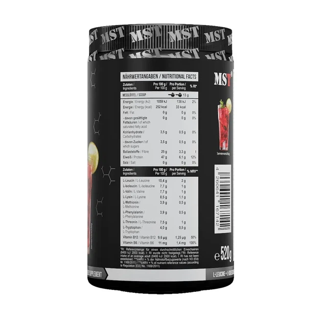 Аминокислоты BCAA&EAA zero MST фруктовый пунш 520 г - изображение 2
