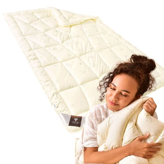 Ковдра Wool Classic вовняна IDEIA зимова 175х210 см, вовна, тепла ковдра, натуральна, овеча вовна - Фото 3 Ковдра Wool Classic вовняна IDEIA зимова 175х210 см, вовна, тепла ковдра, натуральна, овеча вовна - зображення 3
