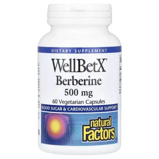 Берберин WellBetX Berberine Natural Factors 1000 мг 60 капсул - изображение 4