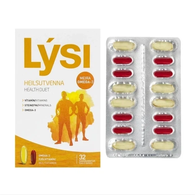 Омега3 (1000 мг) + мультивитамины Health duet LYSI, 64 капсулы - изображение 4