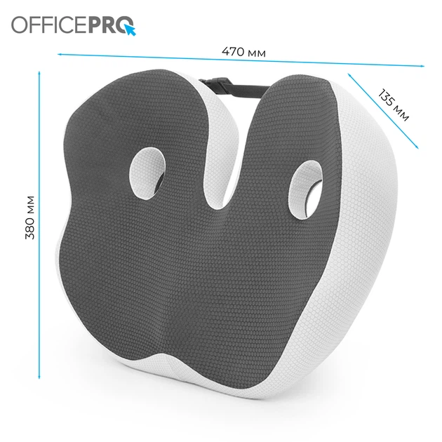 Ергономічна подушка для сидіння OfficePro SP770DG Dark Gray - Фото 4 Ергономічна подушка для сидіння OfficePro SP770DG Dark Gray - зображення 4