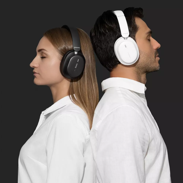 Бездротові навушники Proove Solo Black Bluetooth 6.0 ANC 800 мАг з додатком APP (HPSL0001AP01) - зображення 6