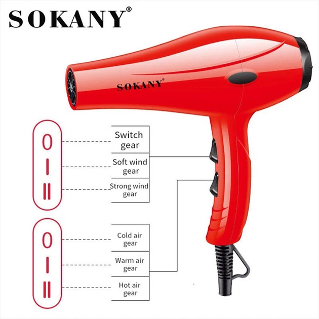 Фен для волос с ионизацией Sokany SK-174 - изображение 4