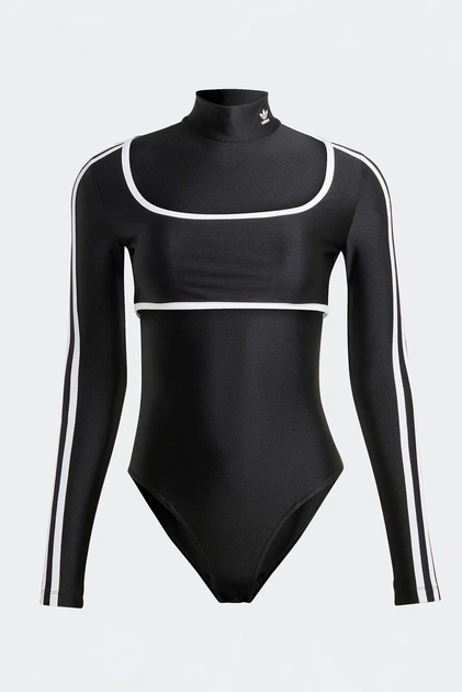 Жіночий лонгслів 2в1 Long Sleeve чорне боді в обтяжку нейлон Розмір L - Фото 1 Жіночий лонгслів 2в1 Long Sleeve чорне боді в обтяжку нейлон Розмір L - изображение 1