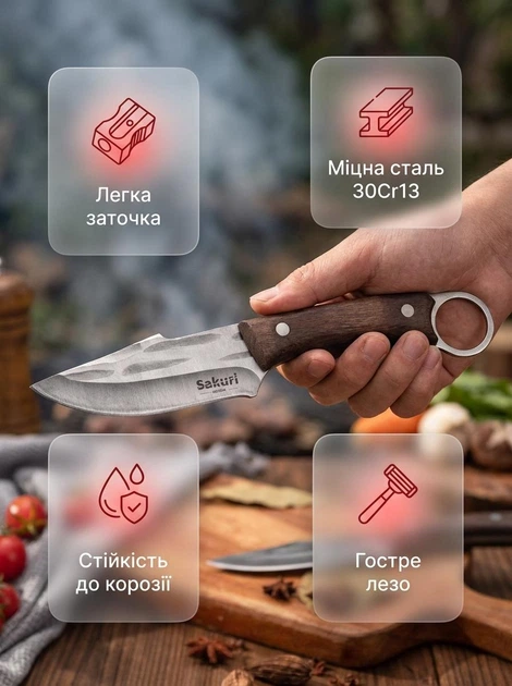 Ніж універсальний Sakuri Satori 23см – купити онлайн на ROZETKA