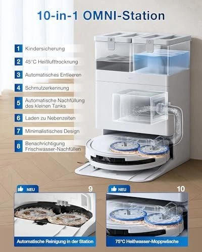 Робот-пилосос Ecovacs Deebot T50 Omni White - изображение 4