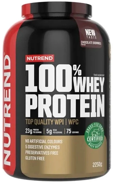 Białko serwatkowe Nutrend Whey Protein w proszku 2250 g Czekoladowe Brownie (8594014869453) - Zdjęcie 1 Białko serwatkowe Nutrend Whey Protein w proszku 2250 g Czekoladowe Brownie (8594014869453) - obraz 1