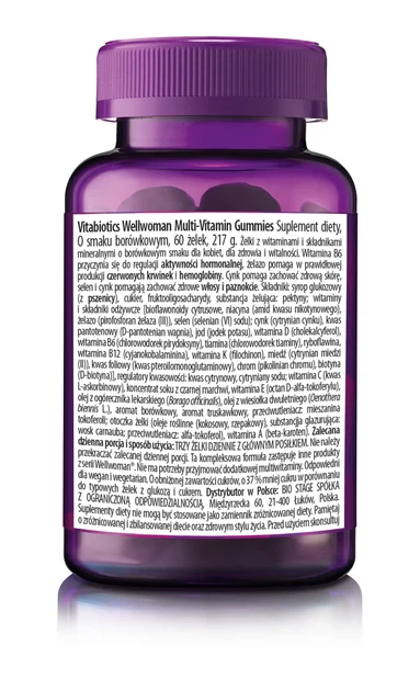 Suplement diety Vitabiotics Wellwoman 60 żelków (5021265249503) - obraz 2