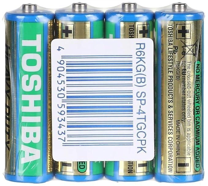 Батарейки Toshiba AA (R6) Zinc Carbon 1.5V, набор 20 шт - Фото 3 Батарейки Toshiba AA (R6) Zinc Carbon 1.5V, набор 20 шт - изображение 3