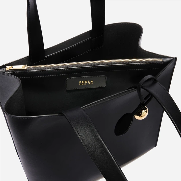 Сумка жіноча з натуральної шкіри маленька Furla WB02037BX3104O60001007 Чорна (800070358010) - зображення 4