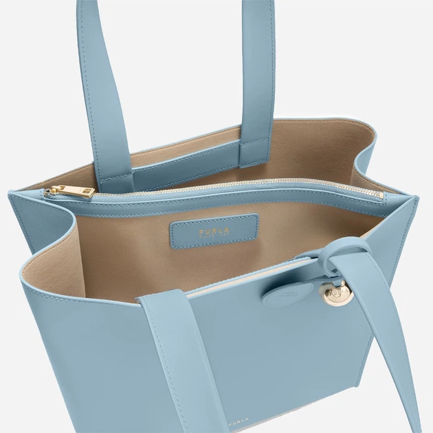 Сумка жіноча з натуральної шкіри маленька Furla WB02037BX3104CDZ001007 Синя (800070358009) - зображення 4