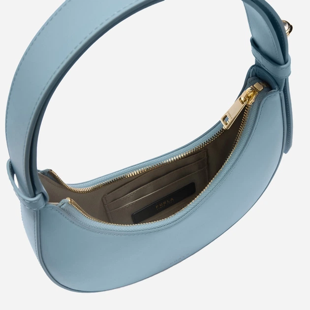 Сумка жіноча з натуральної шкіри маленька Furla WE00649AX0733CDZ001007 Синя (800070358003) - зображення 3