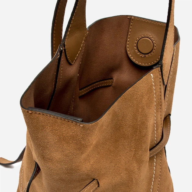 Сумка крос-боді через плече жіноча з натуральної замші середня Gianni Chiarini BS-11786-CM-PL-1478 Коричнева (800070354443) - зображення 4