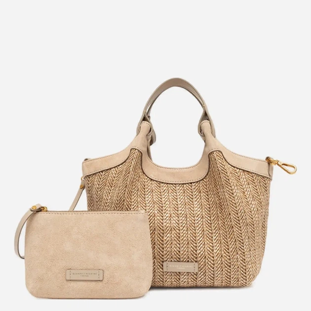 Сумка крос-боді через плече жіноча середня Gianni Chiarini BS-12339/COMM-PGLSPG-211 Бежева (800070352656) - зображення 4