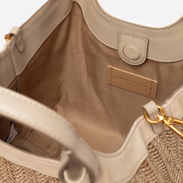 Сумка крос-боді через плече жіноча середня Gianni Chiarini BS-12339/COMM-PGLSPG-211 Бежева (800070352656) - зображення 6