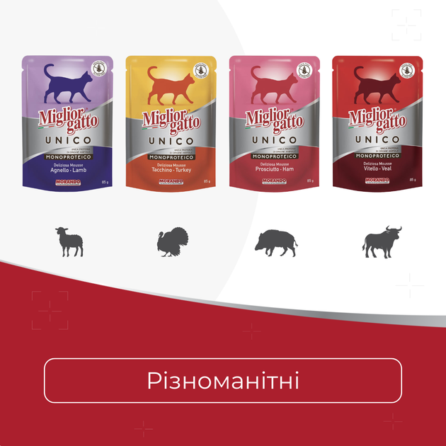 Консервированный корм Morando MigliorGatto Unico only Lamb для кошек, с ягнёнком 85 г (m01432) - изображение 3