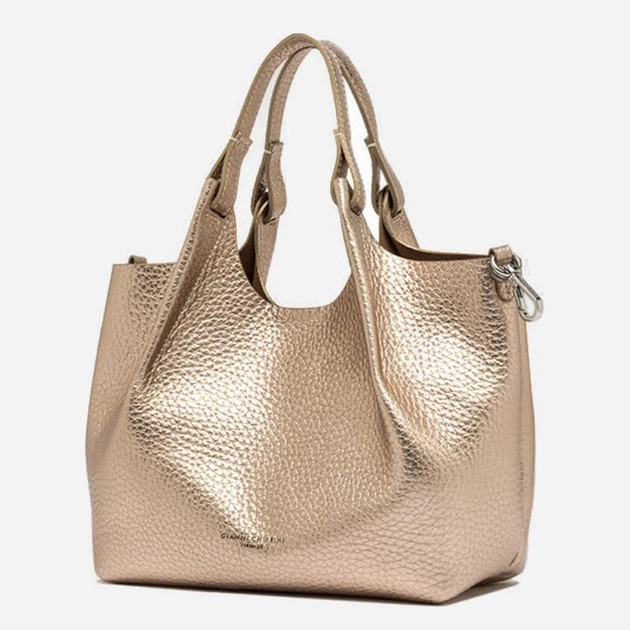 Zestaw (torebka + kosmetyczka) damski skórzany Gianni Chiarini BS-9719-RNGDBL-T.U.-14368 Złoty (800070352672) - obraz 4