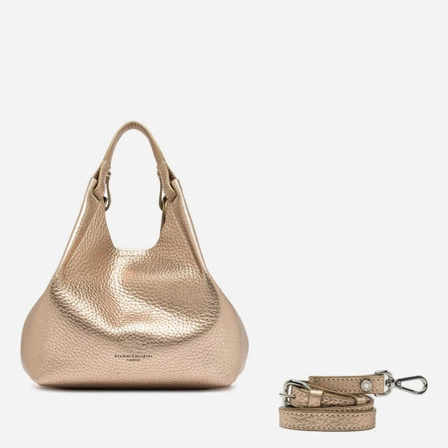 Zestaw (torebka + kosmetyczka) damski skórzany Gianni Chiarini BS-9719-RNGDBL-T.U.-14368 Złoty (800070352672) - obraz 5