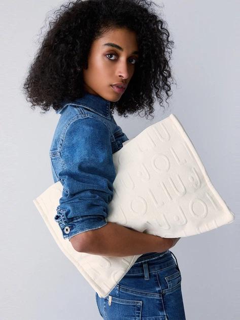 Torebka shopper damska materiałowa Liu Jo 2A6026T0300-X0757 Biała (800070353917) - obraz 2