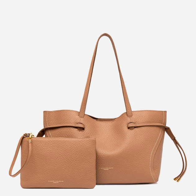 Сумка шопер жіноча з натуральної шкіри Gianni Chiarini BS-11285-RNGDBL-T.U.-5313 Бежева (800070354395) - Фото 4 Сумка шопер жіноча з натуральної шкіри Gianni Chiarini BS-11285-RNGDBL-T.U.-5313 Бежева (800070354395) - зображення 4