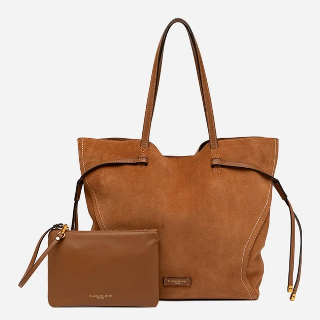 Torebka shopper damska zamszowa Gianni Chiarini BS-11286-CM-PL-1478 Brązowa (800070354442) - obraz 4