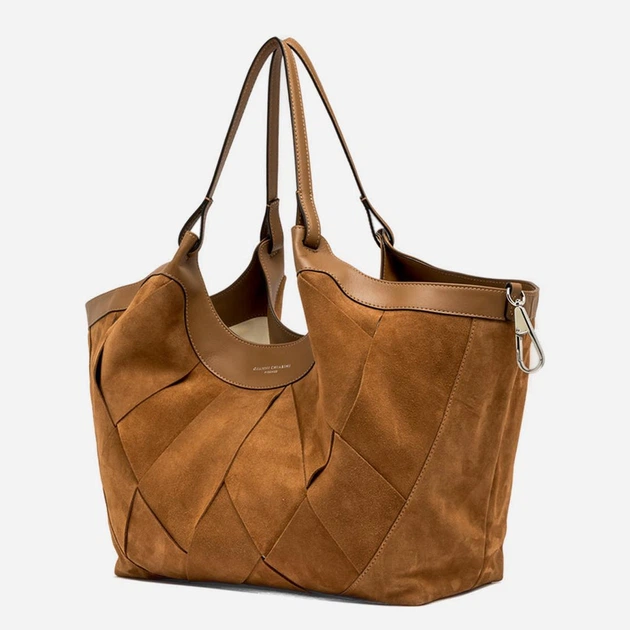 Torebka shopper damska zamszowa Gianni Chiarini BS-12350-INT-CM-1478 Brązowa (800070354446) - obraz 3