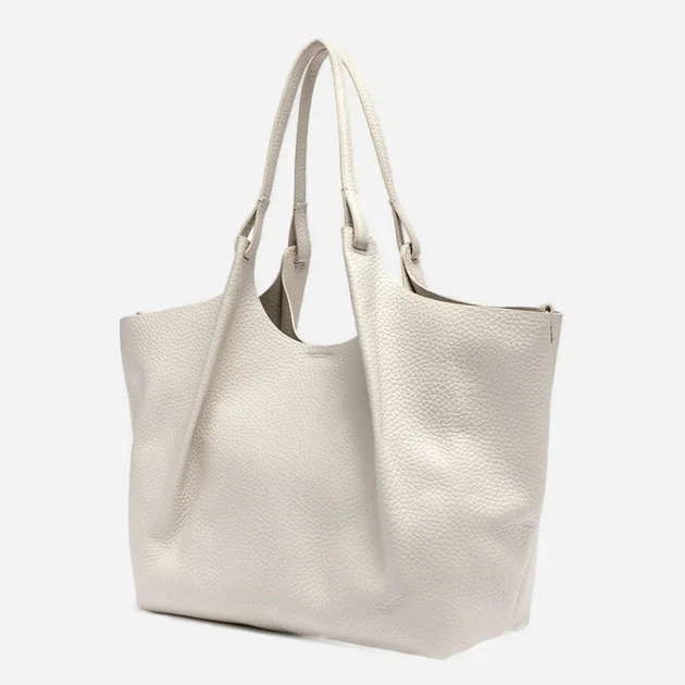 Комплект (сумка шопер + косметичка) жіночий з натуральної шкіри Gianni Chiarini BS-9720-RNGDBL-T.U.-211 Пісочний (800070354425) - зображення 4