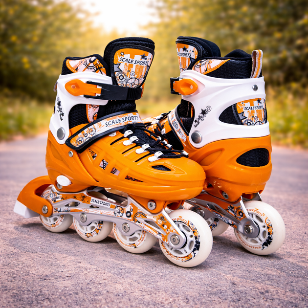 Детские ролики Scale Sports Orange LF 905 оранжевые регулируемый размер 29–33 - Фото 1 Детские ролики Scale Sports Orange LF 905 оранжевые регулируемый размер 29–33 - изображение 1