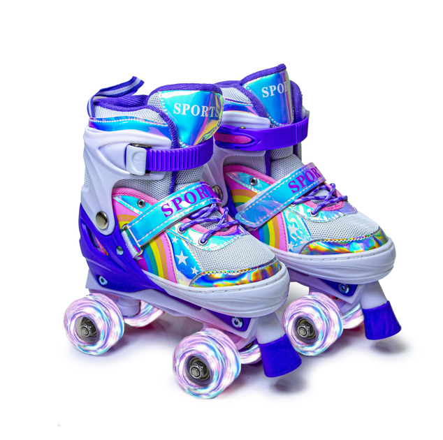 Дитячі ролики квади Scale Sports Rainbow Violet регульований розмір 30–33 - Фото 2 Дитячі ролики квади Scale Sports Rainbow Violet регульований розмір 30–33 - зображення 2