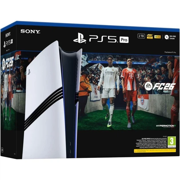 Ігрова приставка Sony PlayStation 5 Pro 2Tb + EA SPORTS FC 26 Bundle - зображення 2